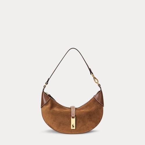 Sac Mini Shoulder Polo ID daim et cuir - Polo Ralph Lauren - Modalova