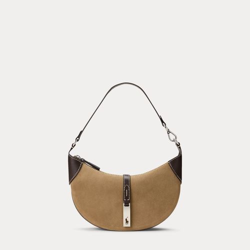 Sac Mini Shoulder Polo ID daim et cuir - Polo Ralph Lauren - Modalova