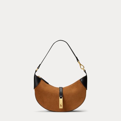 Sac Mini Shoulder Polo ID daim et cuir - Polo Ralph Lauren - Modalova