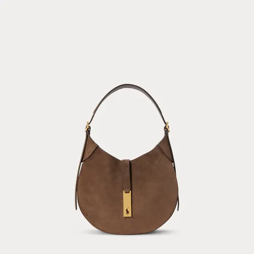 Sac Small Shoulder Polo ID en daim - Polo Ralph Lauren - Modalova