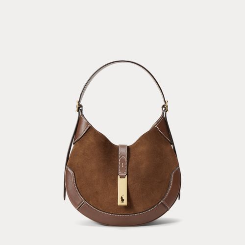 Sac Mini Shoulder Polo ID daim et cuir - Polo Ralph Lauren - Modalova