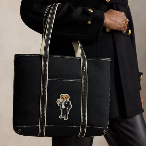 Mini-cabas Polo Bear en toile - Polo Ralph Lauren - Modalova