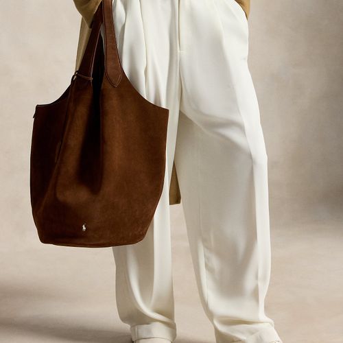 Grand cabas Polo Play en daim - Polo Ralph Lauren - Modalova