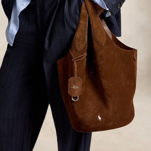 Cabas Polo Play en daim - Polo Ralph Lauren - Modalova