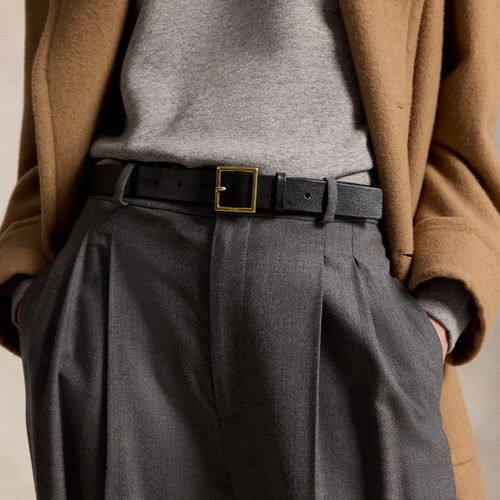 Ceinture en cuir à boucle carrée - Polo Ralph Lauren - Modalova