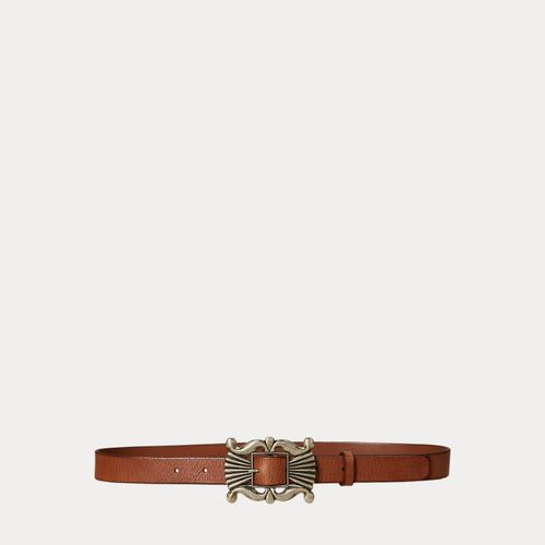 Ceinture à boucle décorative en cuir - Polo Ralph Lauren - Modalova