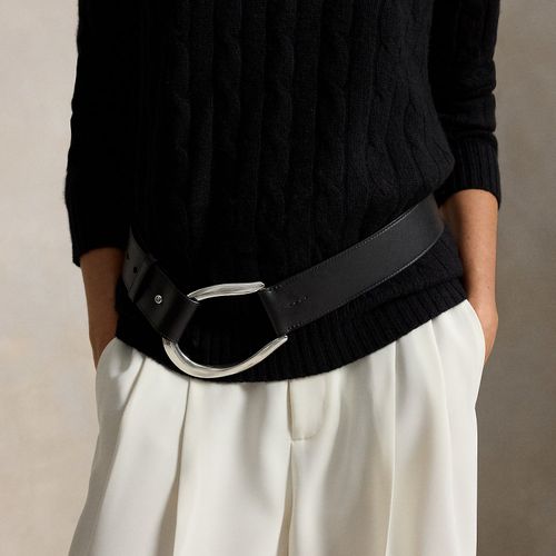 Ceinture large en cuir à boucle étrier - Polo Ralph Lauren - Modalova