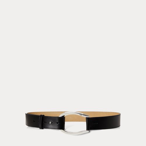 Ceinture large en cuir à boucle étrier - Polo Ralph Lauren - Modalova