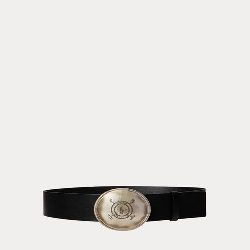 Ceinture en cuir avec plaque - Polo Ralph Lauren - Modalova