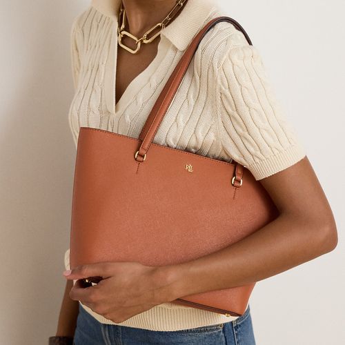 Cabas Karly moyen cuir motif hachuré - Lauren - Modalova