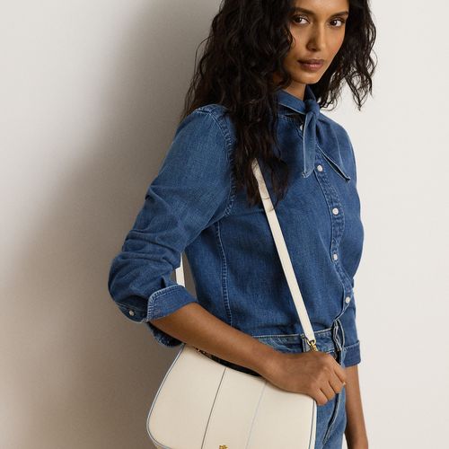 Sac moyen Danni rayé en cuir - Lauren - Modalova