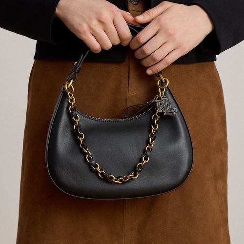 Sac épaule Marcy moyen zippé en cuir - Lauren - Modalova