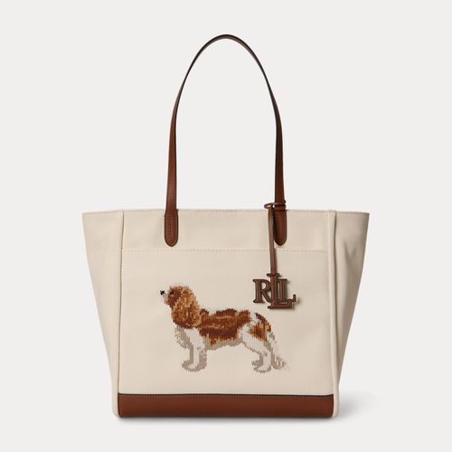 Grand cabas Cameryn brodé chien - Lauren - Modalova