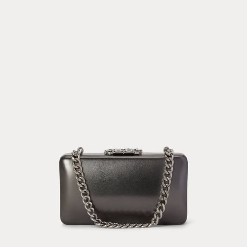 Petit clutch Franki cuir nappa métallisé - Lauren - Modalova