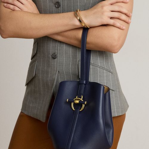 Petit sac seau ouvert Blaike en cuir - Lauren - Modalova