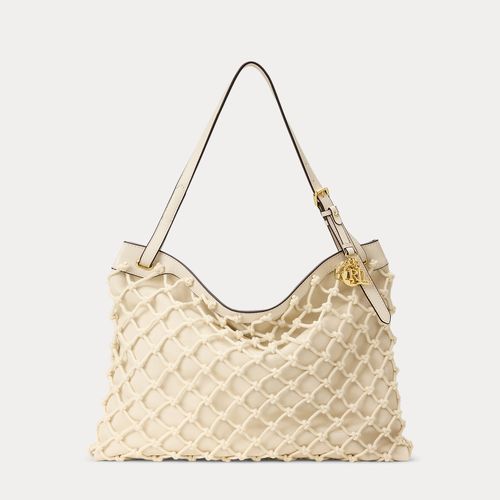 Grand cabas Marcy en toile et macramé - Lauren - Modalova