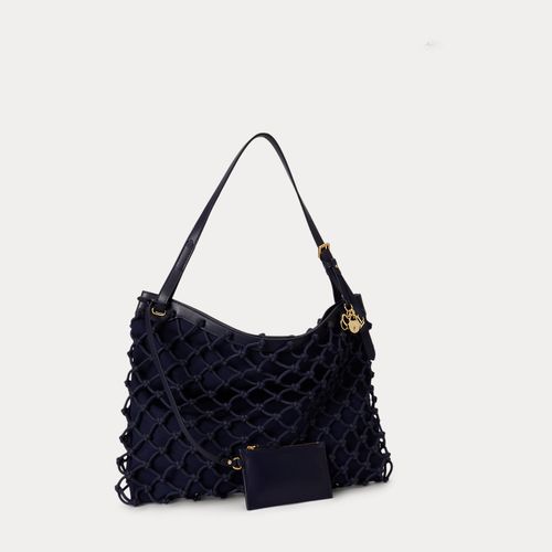 Grand cabas Marcy en toile et macramé - Lauren - Modalova