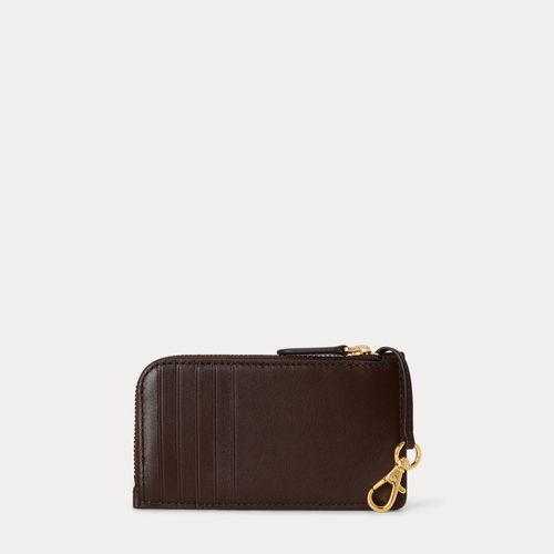 Porte-cartes en cuir zippé en L - Lauren - Modalova