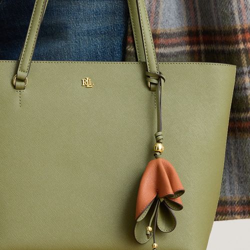 Breloque fleur en cuir bicolore - Lauren - Modalova