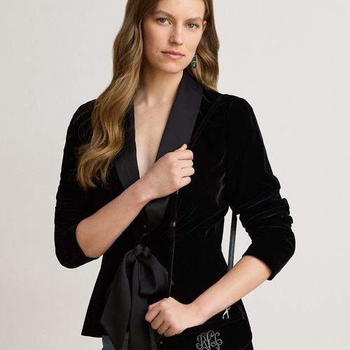 Portefeuille bandoulière Marcy velours - Lauren - Modalova