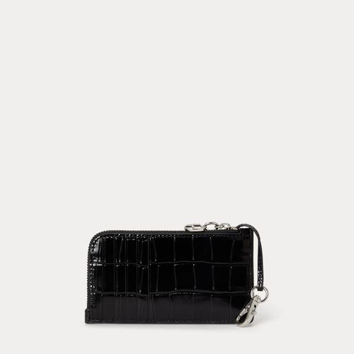 Porte-cartes façon crocodile zippé en L - Lauren - Modalova