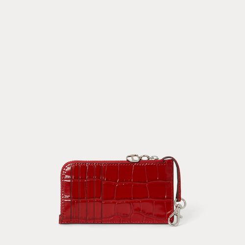 Porte-cartes façon crocodile zippé en L - Lauren - Modalova