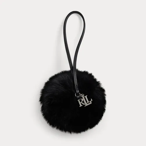 Bijou de sac pompon cuir et peau lainée - Lauren - Modalova