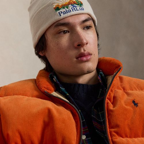 Bonnet brodé en laine mélangé - Polo Ralph Lauren - Modalova
