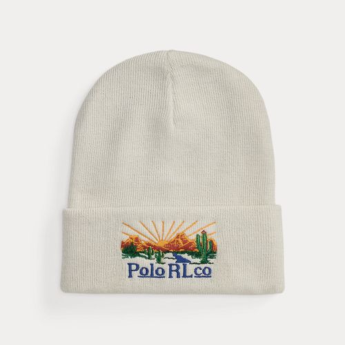 Bonnet brodé en laine mélangé - Polo Ralph Lauren - Modalova