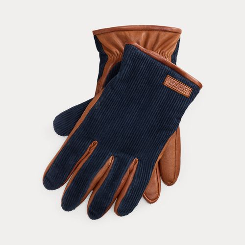 Gants isolants velours côtelé et mouton - Polo Ralph Lauren - Modalova