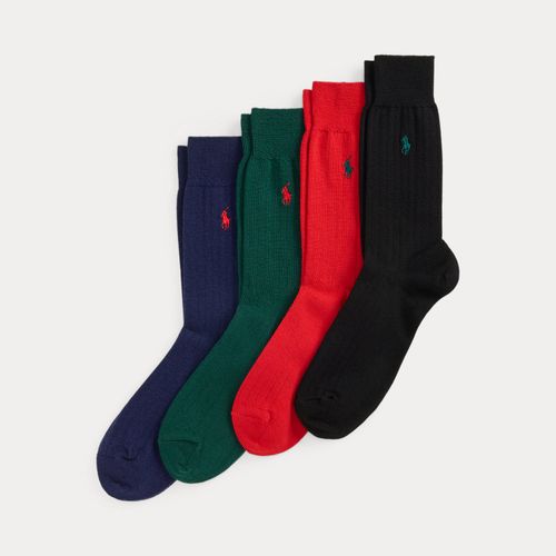 Coffret 4 paires de chaussettes côtelées - Polo Ralph Lauren - Modalova