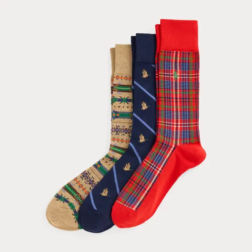 Paires chaussettes hautes à motif - Polo Ralph Lauren - Modalova