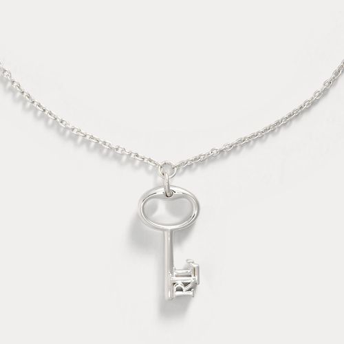 Bracelet flexible breloque clé en argent - Lauren - Modalova