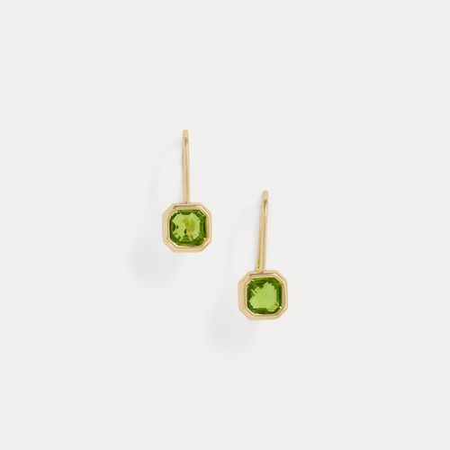 Pendants d'oreille dorés sertis pierres - Lauren - Modalova