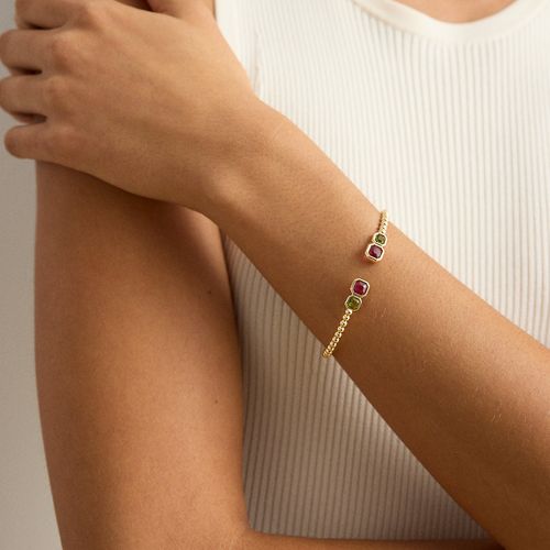 Bracelet plaqué or serti de pierres - Lauren - Modalova