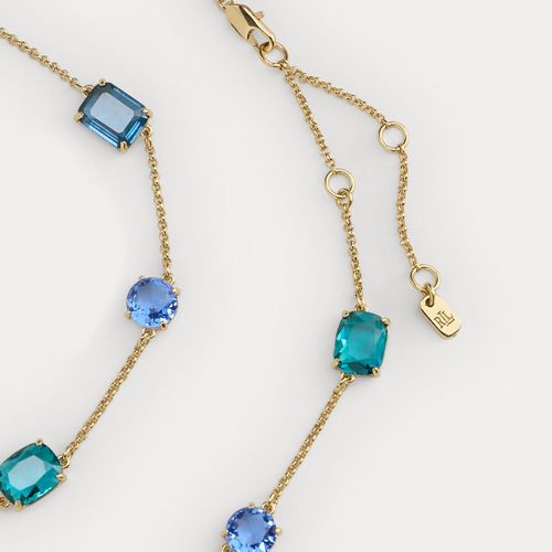 Collier en Y plaqué or avec pierres - Lauren - Modalova