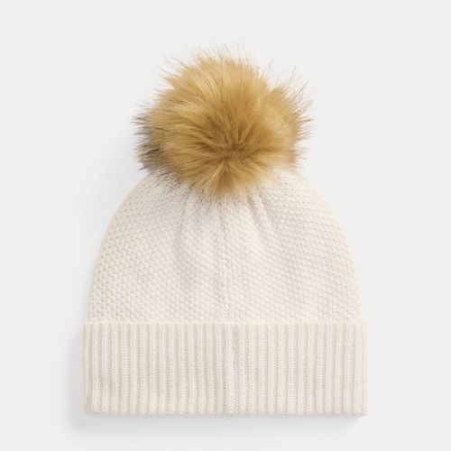 Bonnet torsadé à pompon et écusson brodé - Lauren - Modalova