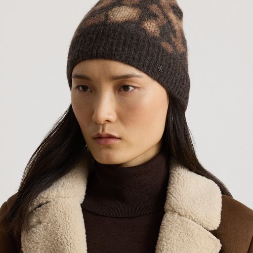 Bonnet à motif ocelot en maille - Lauren - Modalova