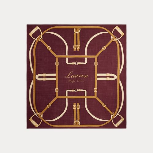 Carré à motif brides en laine et soie - Lauren - Modalova