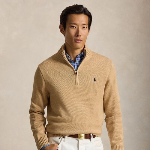 Pull en coton demi-zippé à col cheminée - Polo Ralph Lauren - Modalova