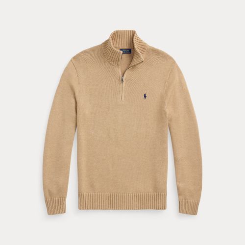 Pull en coton demi-zippé à col cheminée - Polo Ralph Lauren - Modalova
