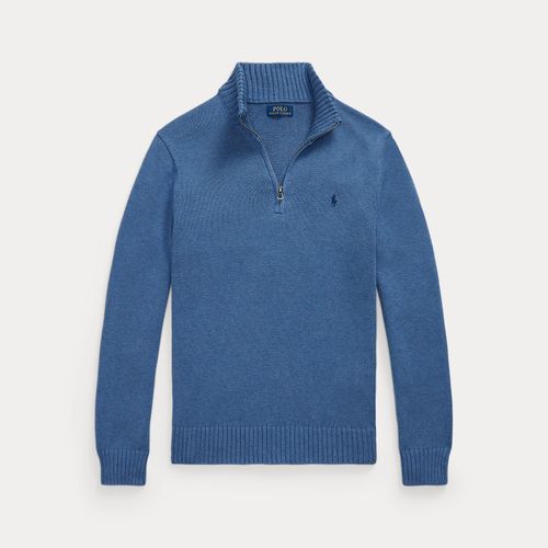 Pull en coton demi-zippé à col cheminée - Polo Ralph Lauren - Modalova