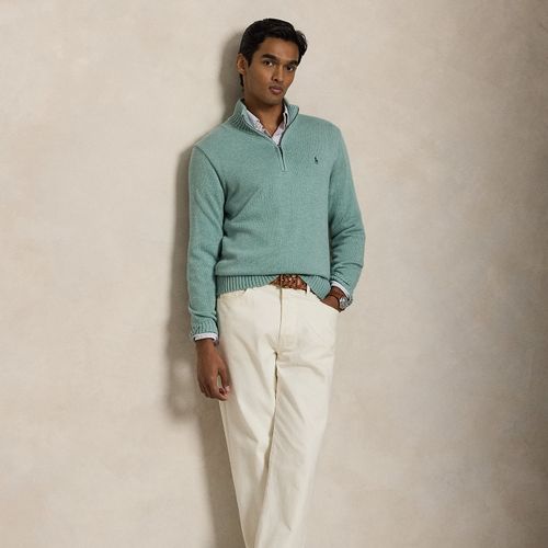 Pull en coton demi-zippé à col cheminée - Polo Ralph Lauren - Modalova