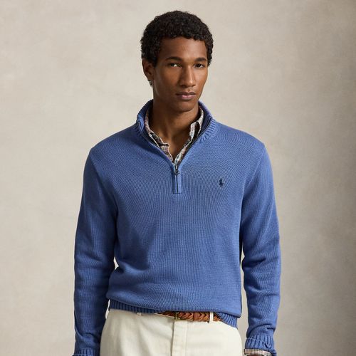 Pull en coton demi-zippé à col cheminée - Polo Ralph Lauren - Modalova