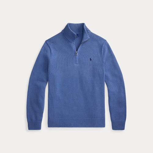 Pull en coton demi-zippé à col cheminée - Polo Ralph Lauren - Modalova