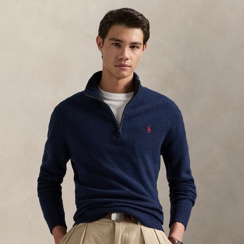 Pull demi-zippé en laine - Polo Ralph Lauren - Modalova