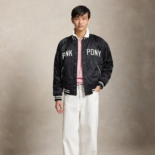 Veste de baseball Pink Pony en satin - Polo Ralph Lauren - Modalova
