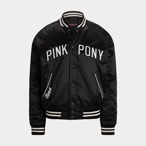 Veste de baseball Pink Pony en satin - Polo Ralph Lauren - Modalova
