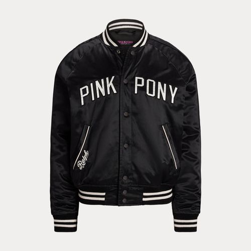 Veste de baseball Pink Pony en satin - Polo Ralph Lauren - Modalova