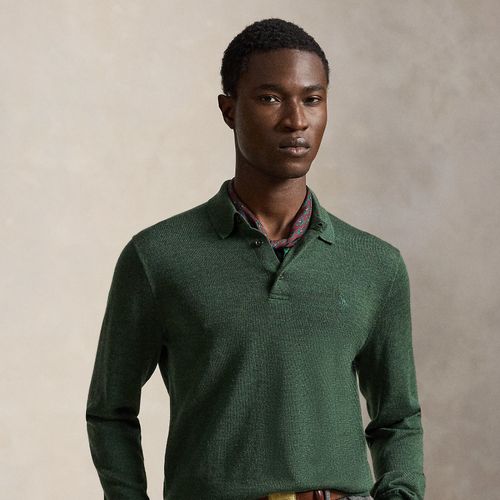 Pull col polo en laine lavable - Polo Ralph Lauren - Modalova
